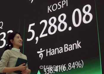 코스피, 폭락 하루 만에 6.8% 폭등…종가 기준 최고치[마감]