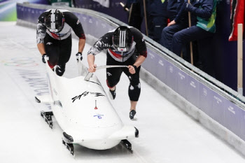 봅슬레이 2인승 김진수-김형근, 1·2차 시기 12위