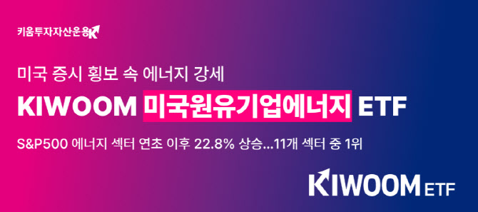 KIWOOM 미국원유에너지기업 ETF, 연초 이후 수익률 24% 기록