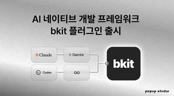 팝업스튜디오, AI 개발 프레임워크 'bkit' 무료 공개...제미나이 CLI·오... - 뉴스 썸네일 이미지