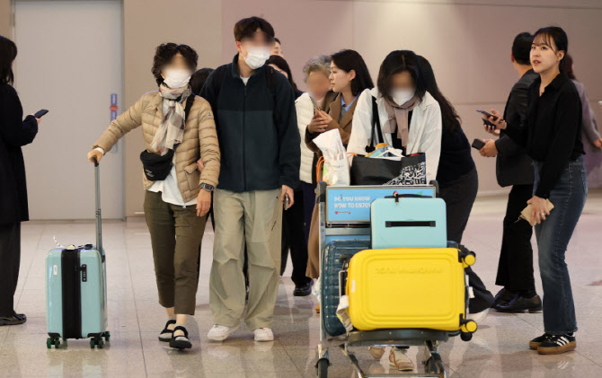 두바이 여행객 귀국                                                                                                                                                                                