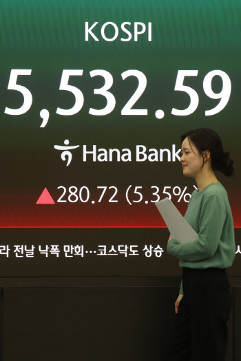 코스피 5%넘게 상승
