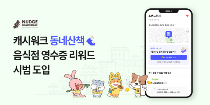 "걷기 앱인 줄 알았는데"...캐시워크, 음식점 리워드까지 보상 확대 - 뉴스 썸네일 이미지