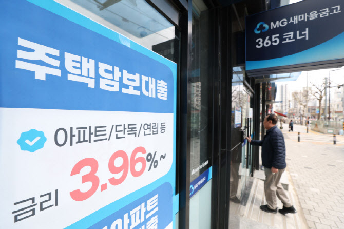 주택담보대출 7% 돌파                                                                                                                                                                              