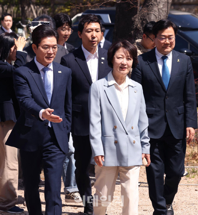 원팀간담회 참석하는 정원오-추미애-박찬대                                                                                                                                                          