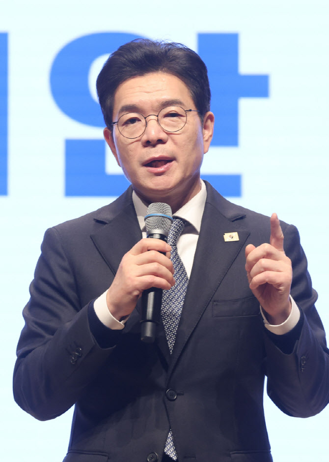 인사말하는 정원오 서울시장 후보                                                                                                                                                                   