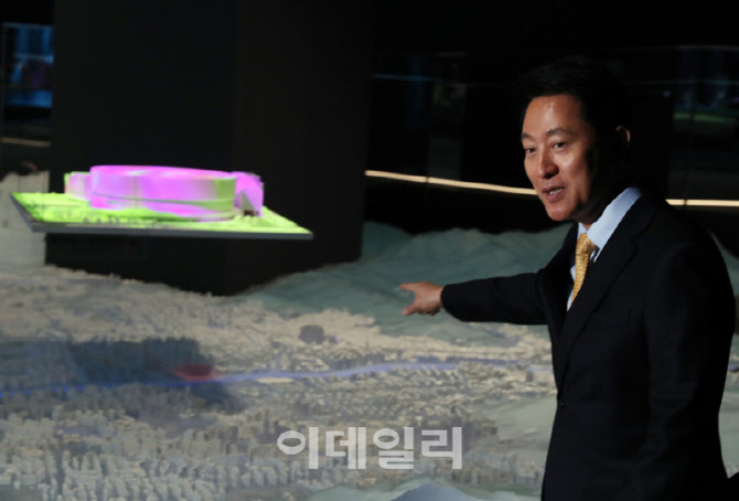  서울아레나 소개하는 오세훈 서울시장                                                                                                                                                              