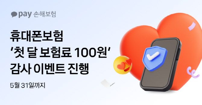 카카오페이손보, 휴대폰보험 ‘첫 달 보험료 100원’ 이벤트 진행