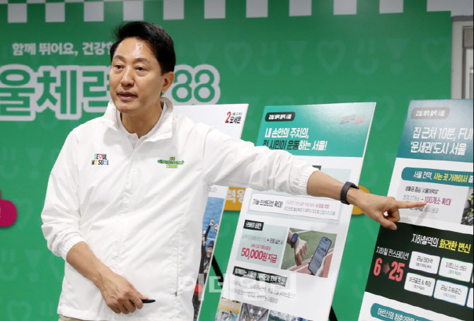  공약발표하는 오세훈 국민의힘 서울시장 후보                                                                                                                                                       