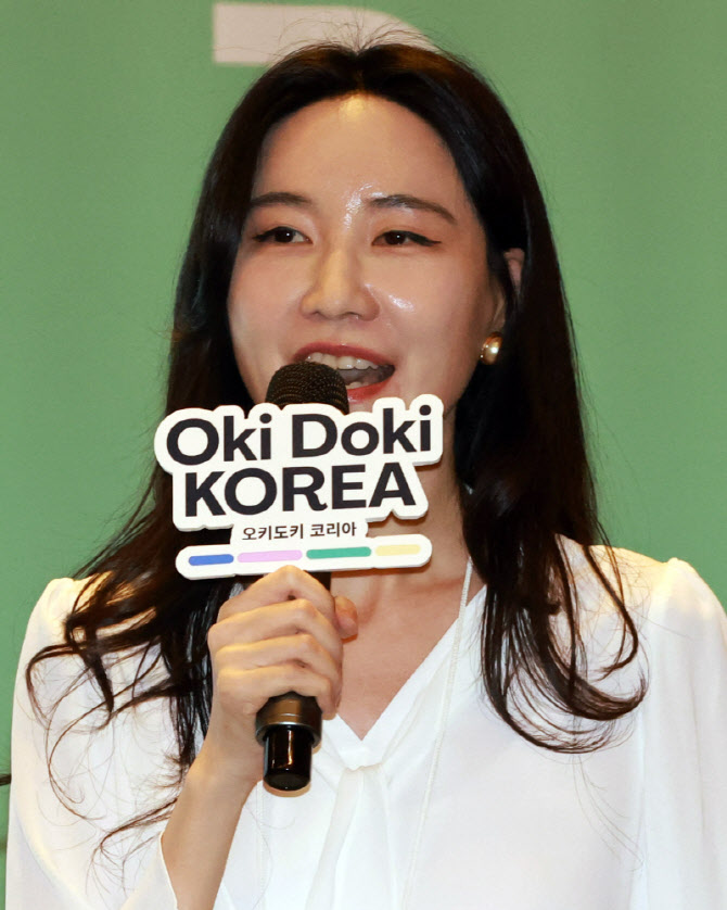 [포토] '2026 올댓트래블' 오키도티 코리아 진행하는 이나현 본타이거 대표
