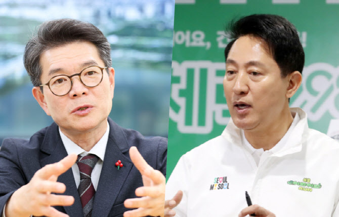 부동산 공방 ''활활''…오세훈 "박원순보다 6배 공급" 정원오 "토...