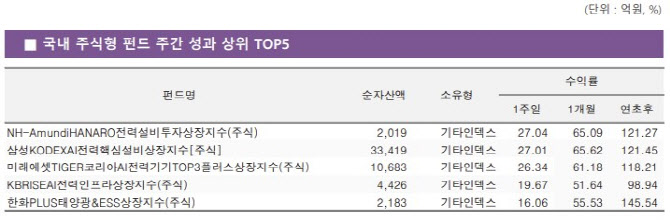 반도체보다 더 뛰었다…전력 ETF 수익률 ‘불기둥’[펀드와치]