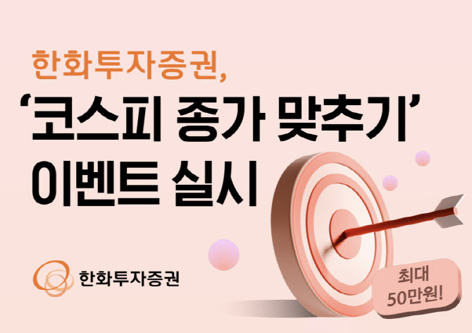 한화투자증권, ‘코스피 종가 맞추기’ 이벤트 실시