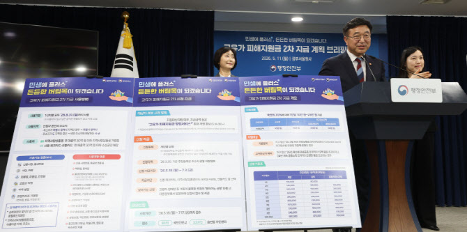 윤호중 행안부 장관, 고유가 피해지원금 2차 지급 계획 브리핑                                                                                                                                        