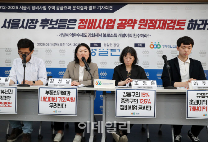  경실련, '정비사업 원점재검토' 주장                                                                                                                                                     