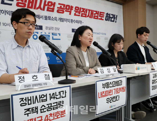  경실련, 서울시 정비사업 공급효과 분석 발표                                                                                                                                                       