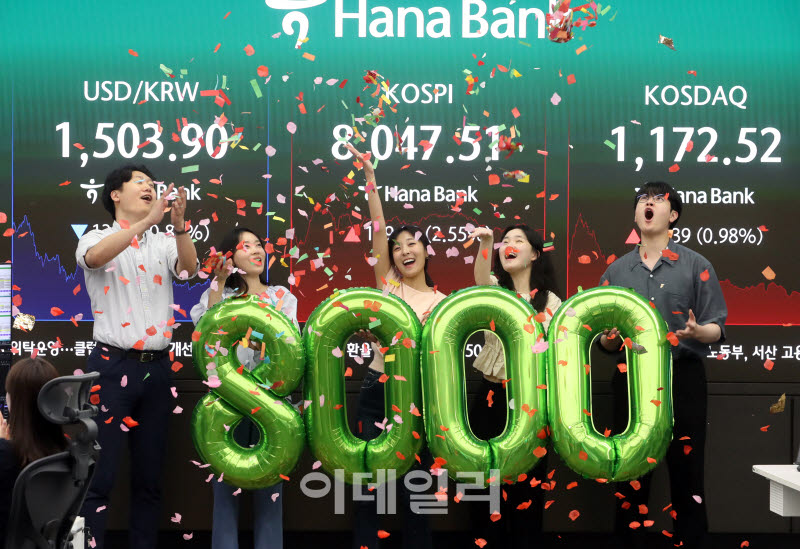  8,000 돌파한 코스피                                                                                                                                                                              