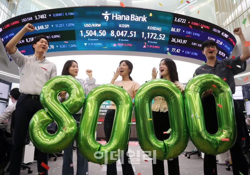  코스피 8000 돌파 기념식                                                                                                                                                                          