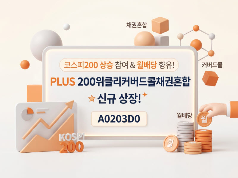 “코스피 상승세에 월배당”…PLUS200위클리커버드콜채권혼합 상장