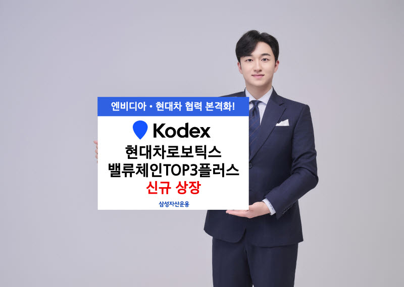 삼성운용, 'KODEX 현대차로보틱스밸류체인TOP3플러스' ETF 상장