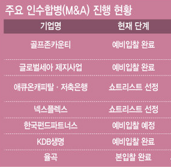 침묵 깬 M&A 시장…8조 매물 ‘기지개’