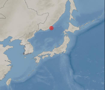 러시아 블라디보스토크 동북동쪽 해역서 규모 5.7 지진