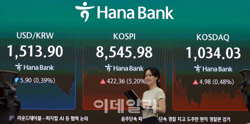종전 합의에 코스피…8,500선 회복                                                                                                                                                                  