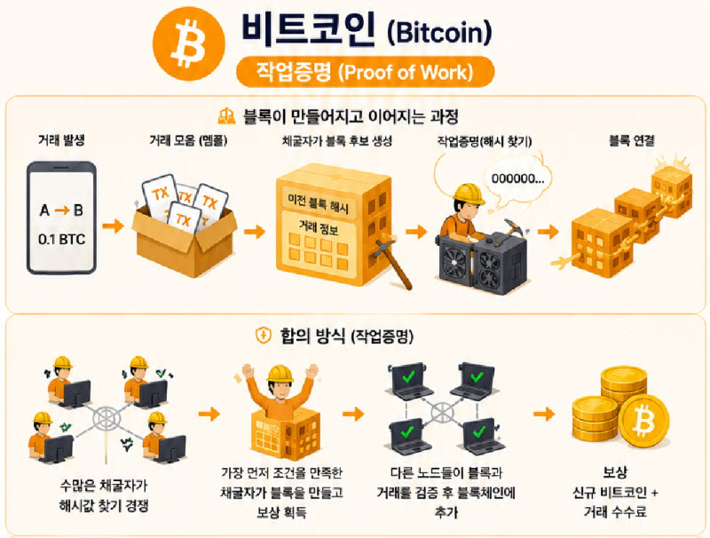 비트코인과 이더리움은 블록을 어떻게 이어가는가