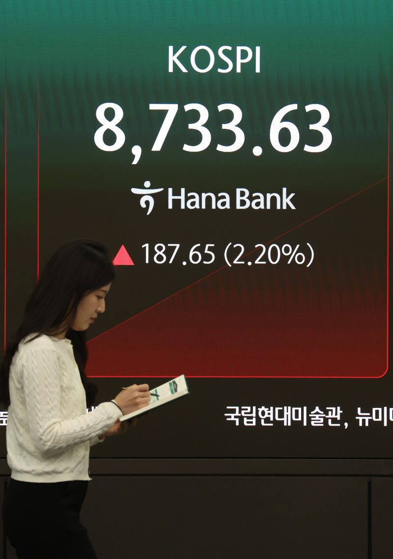 [포토]종전 기대감에 상승 이어가는 코스피