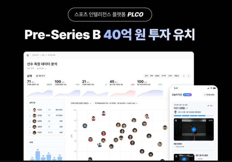 스톤브릿지벤처스, 스포츠AI 플코에 40억 투자[마켓인]