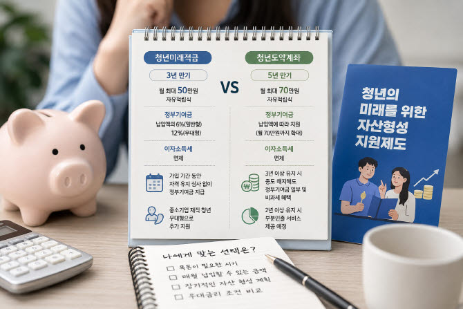 청년미래적금 vs 청년도약계좌…내게 맞는 상품은?