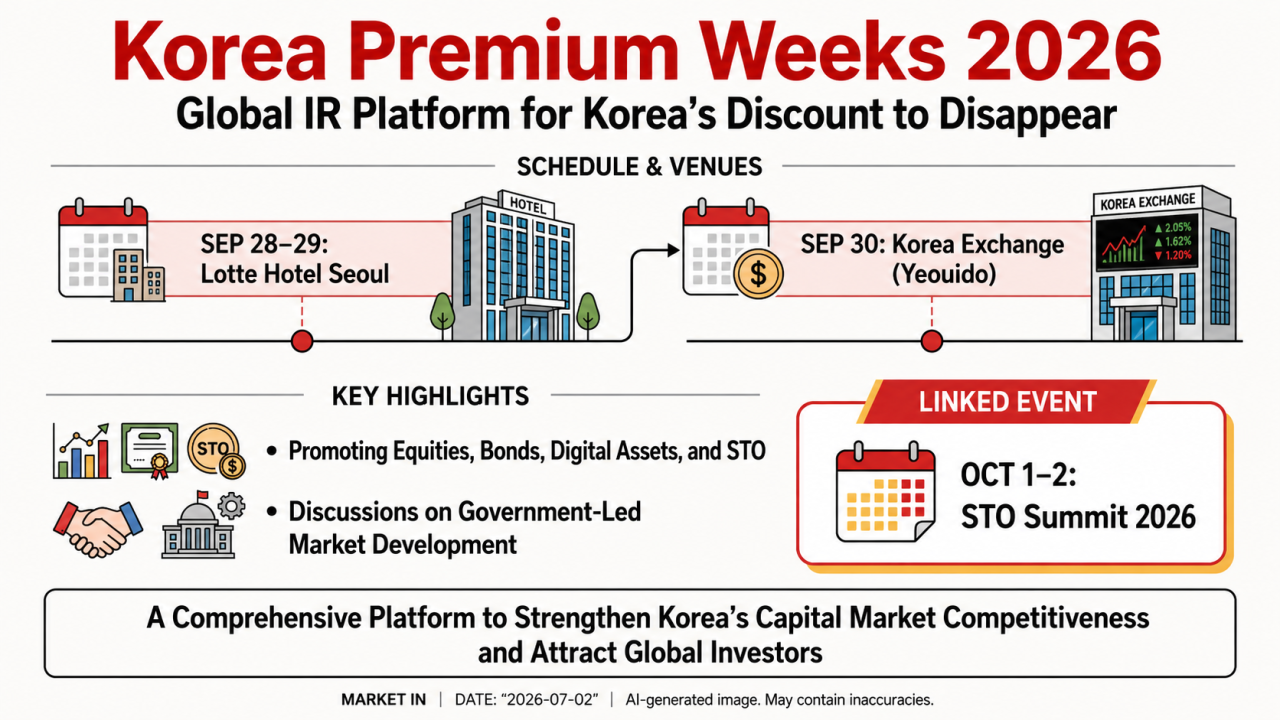Korea to Launch ‘Korea Premium Weeks 2026’ to Boost Capital Market Appeal