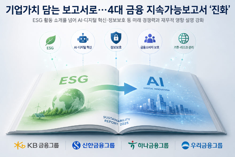 기업가치 담는 보고서로…4대 금융 지속가능보고서 '진화'