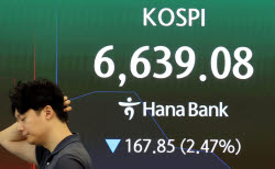코스피, 하락 출발…반도체주 반등에 낙폭 줄여