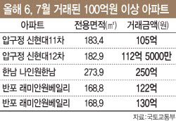 증세 앞에 멈춰선 30억 부동산 시장…갈 길 가는 100억 ‘그사세’ 아파트