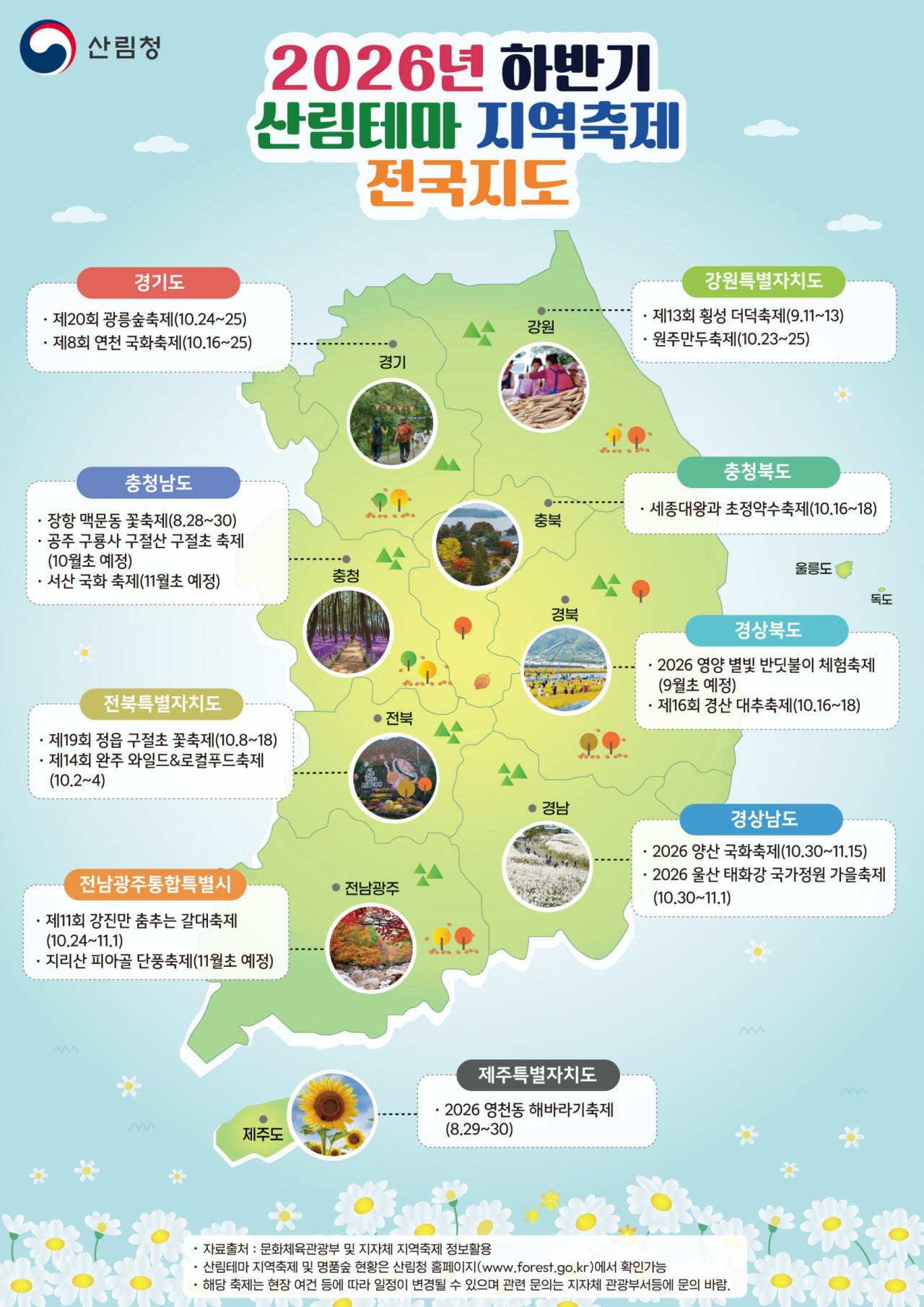 산림테마 지역축제, 한번 가볼까?