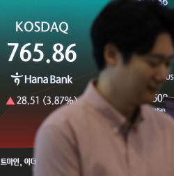 코스피 상승 반납, 1%대 하락…코스닥은 5%대 강세