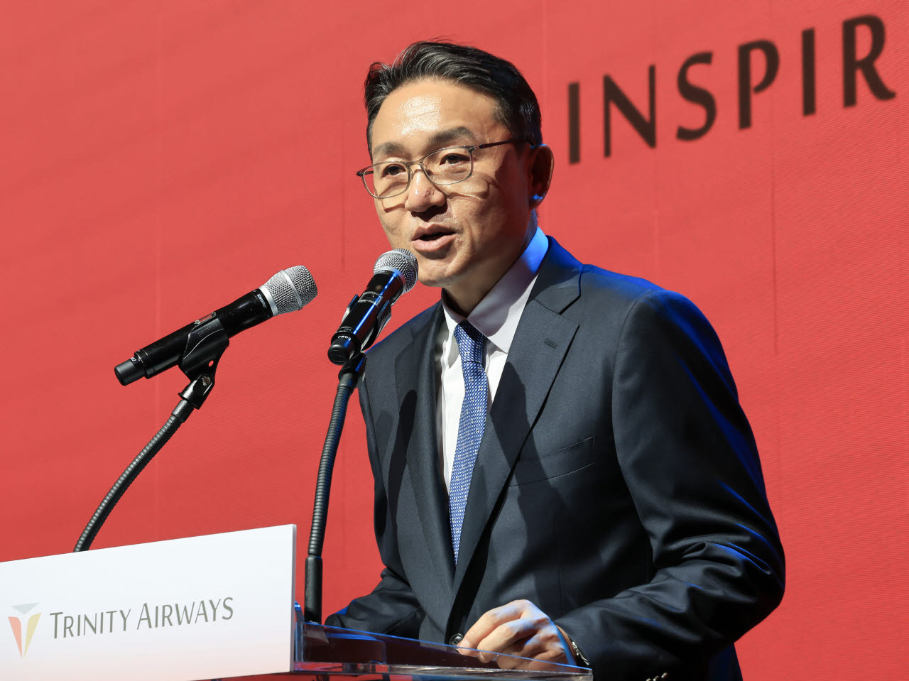 인사말하는 이상윤 트리니티항공 대표이사                                                                                                                                                           