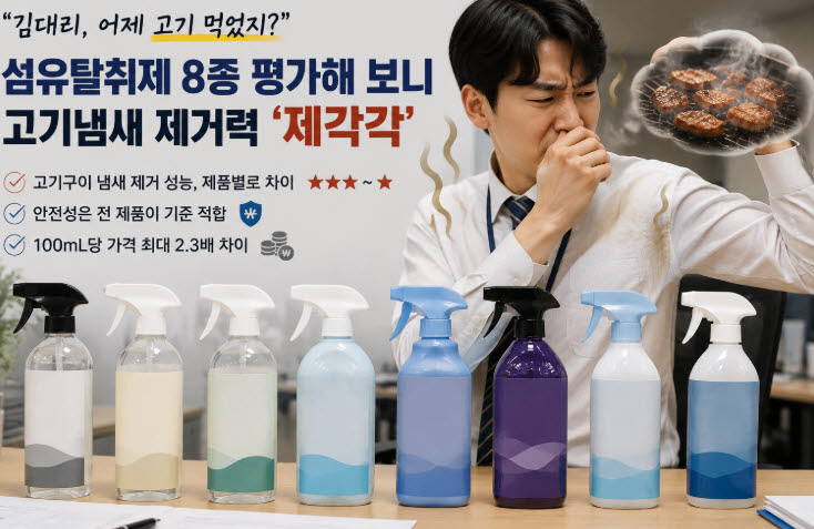 “김대리, 어제 회식했어?”…고기 냄새 못 잡는 섬유탈취제는