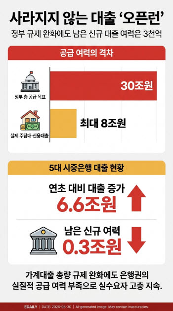 시중은행 가계대출 여력 고작 3000억?…'오픈런' 못막았다