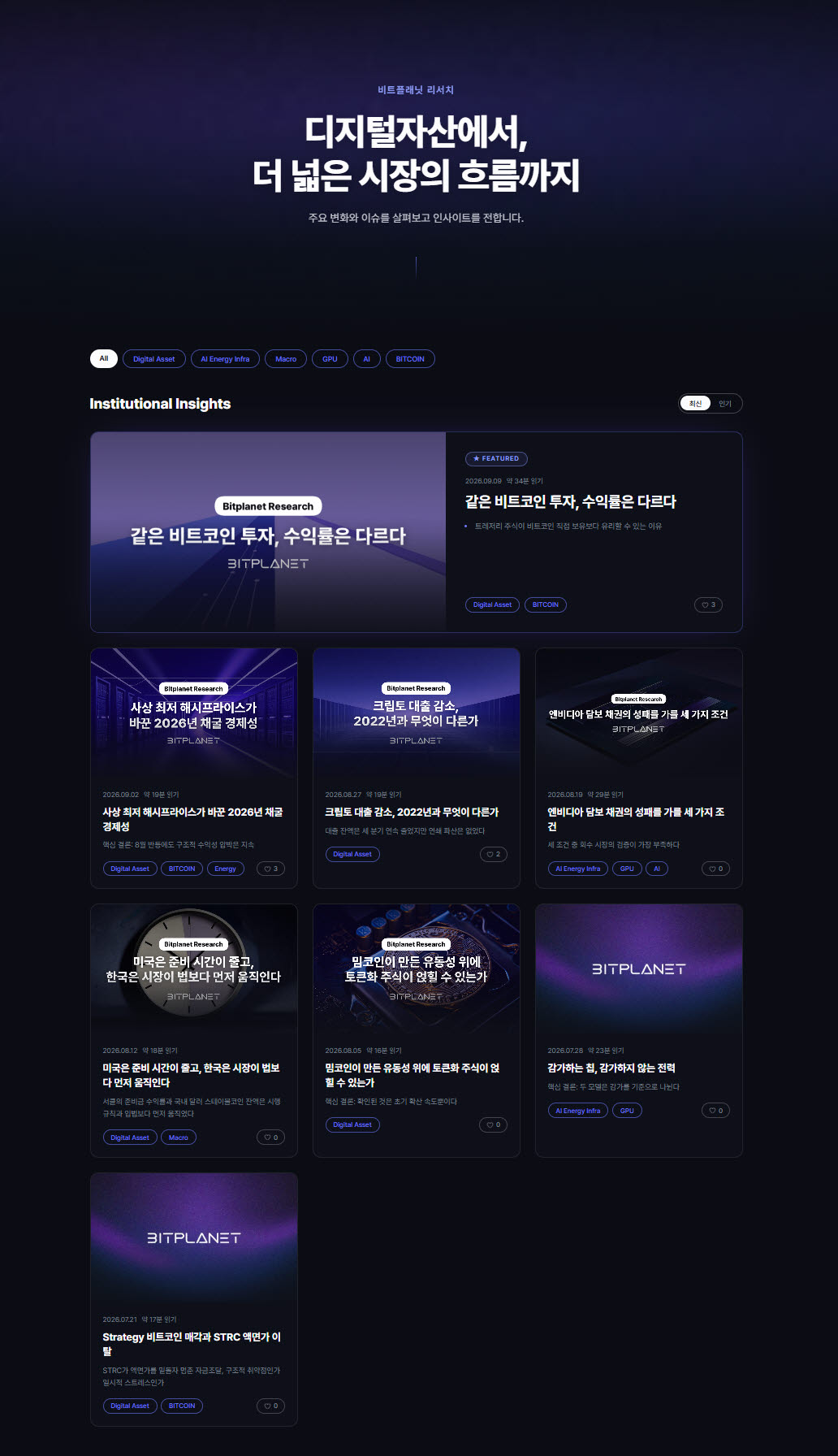 비트플래닛, 무료 리서치랩 통해 시장 인사이트 제공