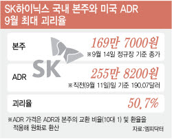 SK하이닉스 ADR 프리미엄 과열…'알짜 본주' 줍줍하라?