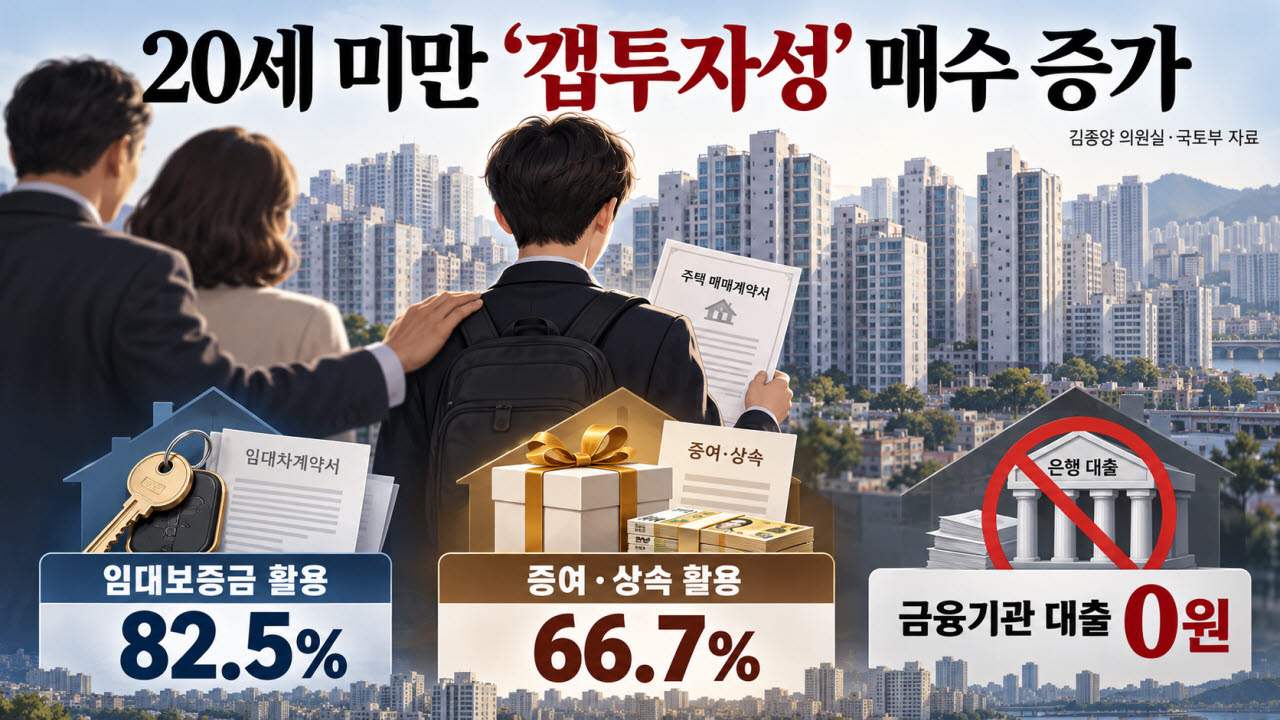 “엄빠가 집 사줬어요”…10대 ‘금수저 갭투자’ 증가세