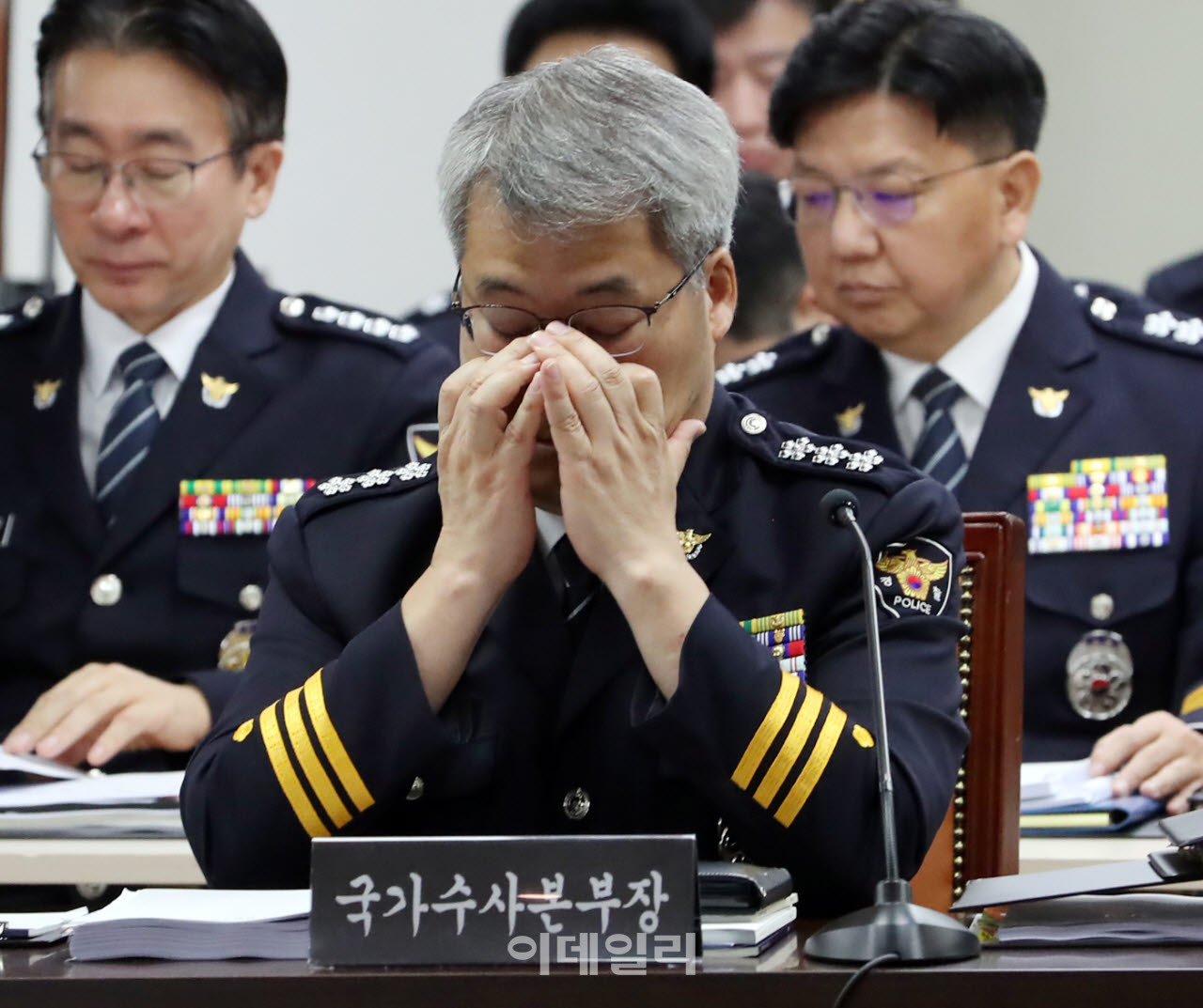  국정감사받는 홍석기 국가수사본부장                                                                                                                                                               