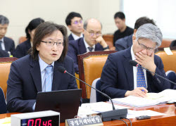 [포토]국정감사, '답변하는 주병기 공정거래위원장'