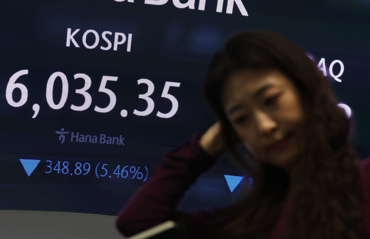 [포토]코스피 간신히 지킨 6천