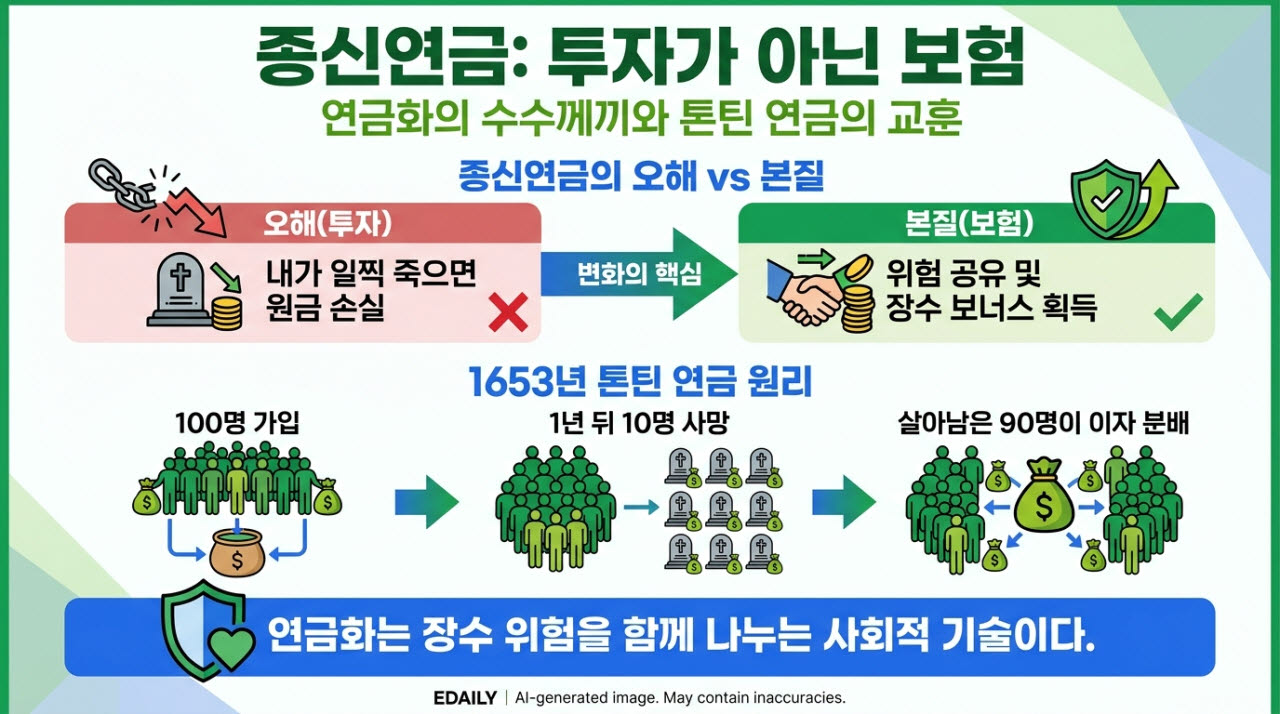 연금화(Annuity): "죽을 때까지 월급이 나온다면: 톤틴의 유혹"