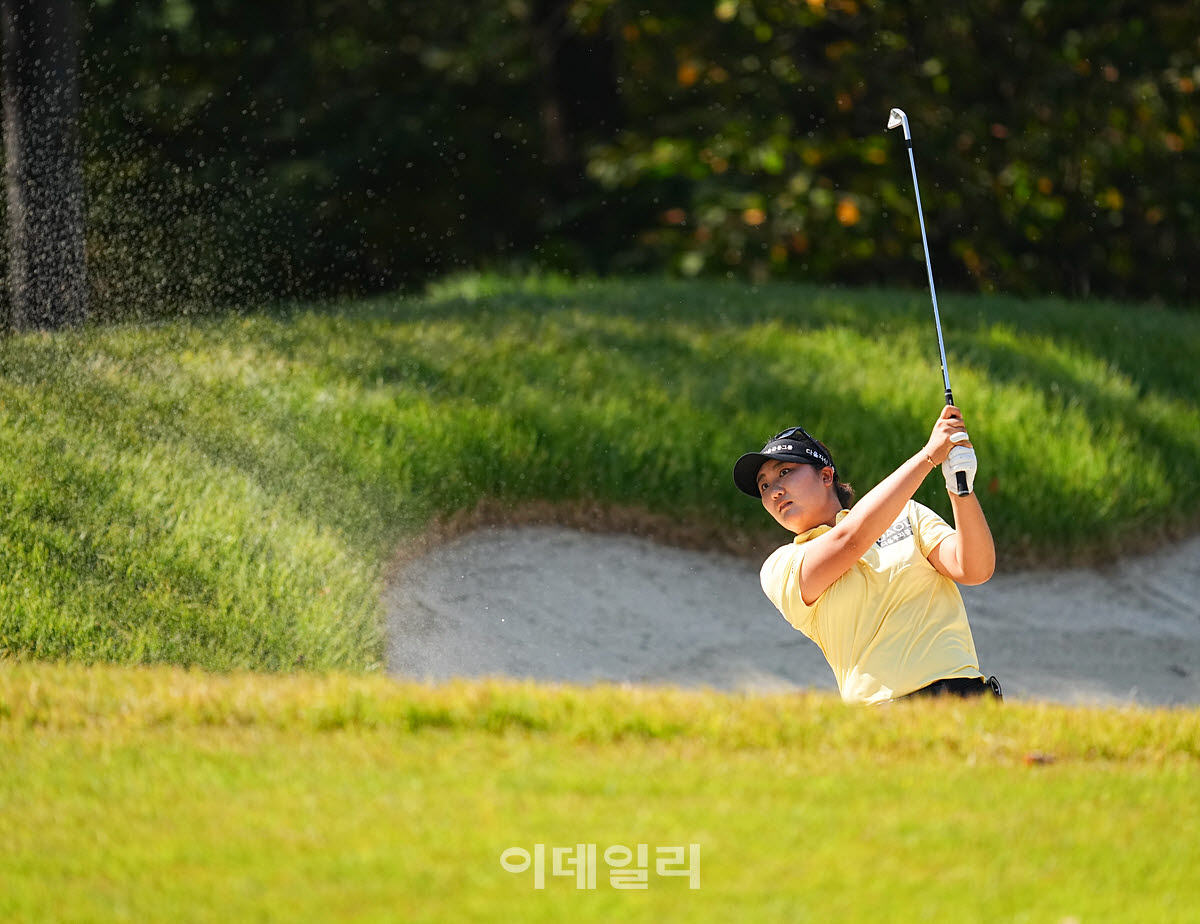 유해란,정확한 벙커 샷                                                                                                                                                                             