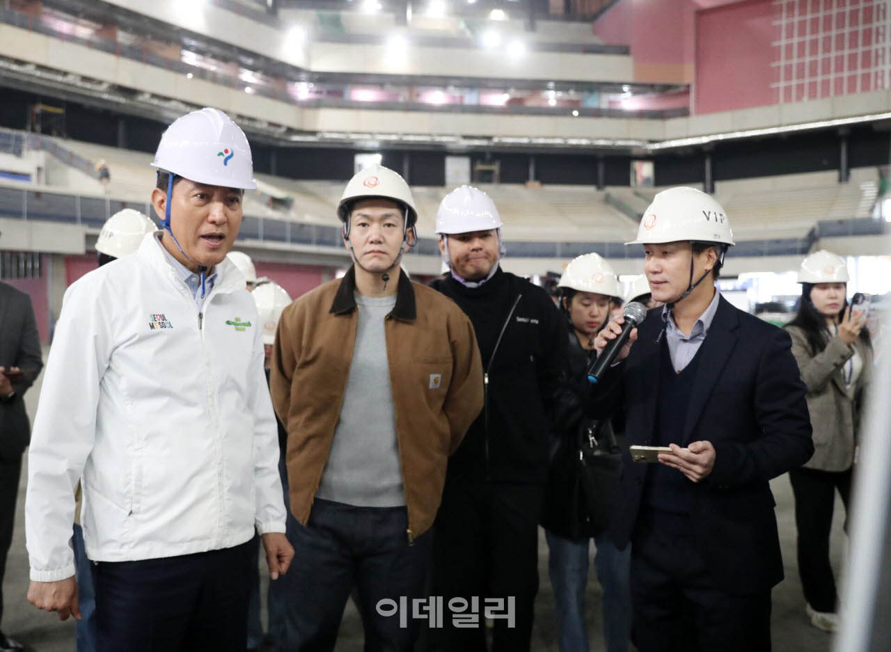  서울아레나 현장 점검하는 오세훈 시장                                                                                                                                                             