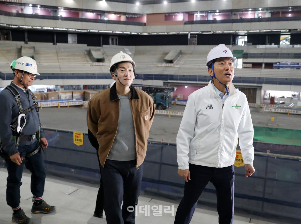  서울아레나 건립 현장 찾은 오세훈 시장                                                                                                                                                            